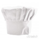 Goodplan Chapeau de Cuisine de Chef Baking Hat Unisexe Convient pour Les Restaurants de Cuisine Cafés Blanc - B07MV3MTW2
